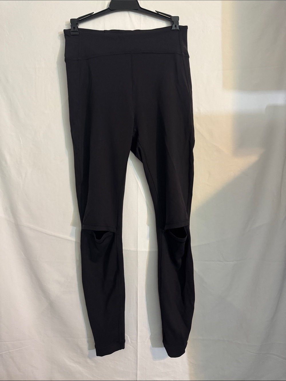 lululemon athletica Black High-Rise Leggings with Knee Cutouts